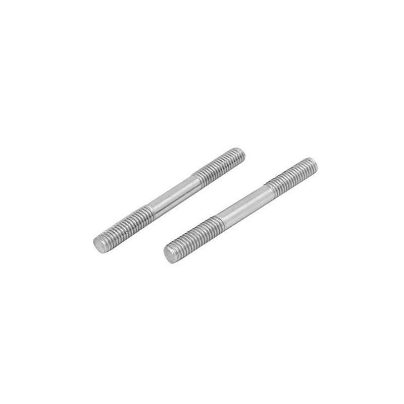 uxcell M6x60mm 304 Stainless Steel Double End Threaded Stud Screw