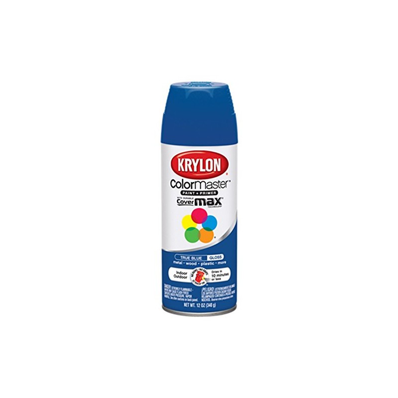 Krylon COLORmaxx Paint + Primer, Gloss, True Blue, 12 oz