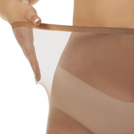 MANZI 4 Pairs Plus Size Pantyhose for Women 20 Denier Sheer Stocking, Brown 2X-Large