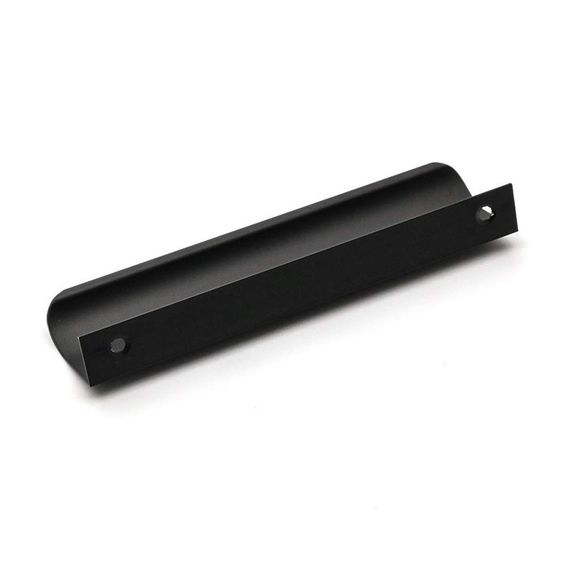 goldenwarm Door Finger Pull Black Hidden Drawer Handle for Kitchen