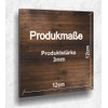 Türschild Dusche Holz optik Eiche Dunkel Damen Herren Holz UV