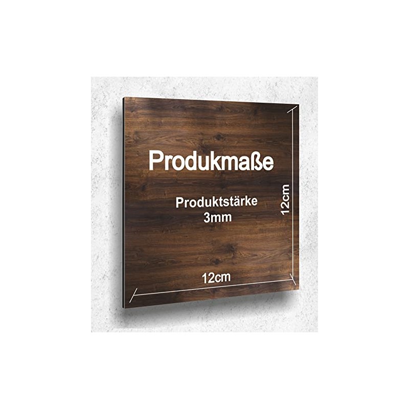 Türschild Dusche Holz optik Eiche Dunkel Damen Herren Holz UV