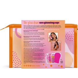 b.tan Clear Self Tanning Gel Travel Size Kit | Glow Your Own Way Gift Set - Includes Mini Dark Fake Tanner Mousse, Gradual Bronzing Face Mist, Express Transfer Free Tan Gel, & Applicator Mitt