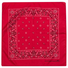 Camel Brand Bandana 12 Pack 21x21 100% Polyester (4 Red, 4 Navy, 4 Black)