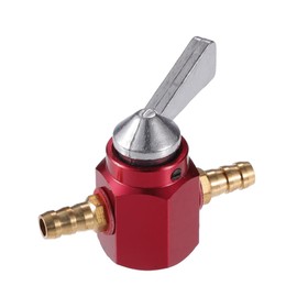 X AUTOHAUX Gas Inline Petrol On-Off Fuel Tap Petcock Valve Switch 6mm for Motorcycle Motorbike ATV Quad Dirt Bike Go Kart Red