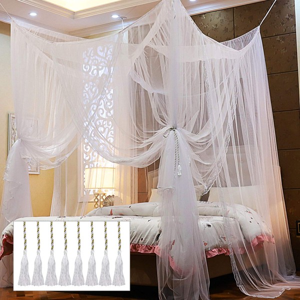 Twinkle Star Twinkle Star 4 Corner Post Bed Canopy, Elegant