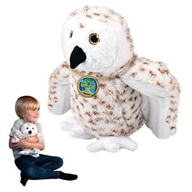 EcoBuddiez - Snowy Owl from Deluxebase. Large 30cm Soft Plush Animals made from Recycled Plastic Bottles. Eco-Friendly Cuddly Gift for Kids and Cute Stuffed Animal Toy for Toddlers.