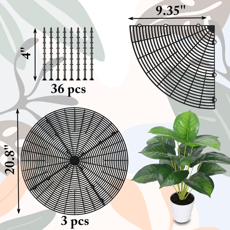 Z metnal Plant Pot Grid 20.8", 3 Pcs Cuttable Grid