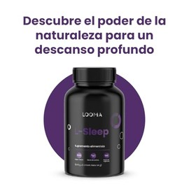 L-Sleep de Looma – Suplemento Natural para un Sueño Reparador – Valeriana, Tila, Pasiflora, Melisa, Zapote Blanco y Lúpulo – 120 Cápsulas para dormir