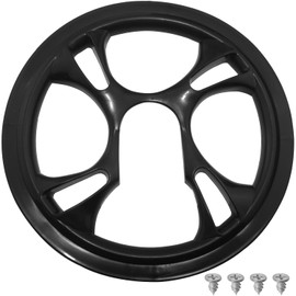 LUORNG Mountain Bicycle Wheel Guard 48 Teeth 4 Holes Adjacent Hole Spacing 4.72in 4 Screws Bicycle Chain Guard Plastic Bicycle Sprocket Guard Black