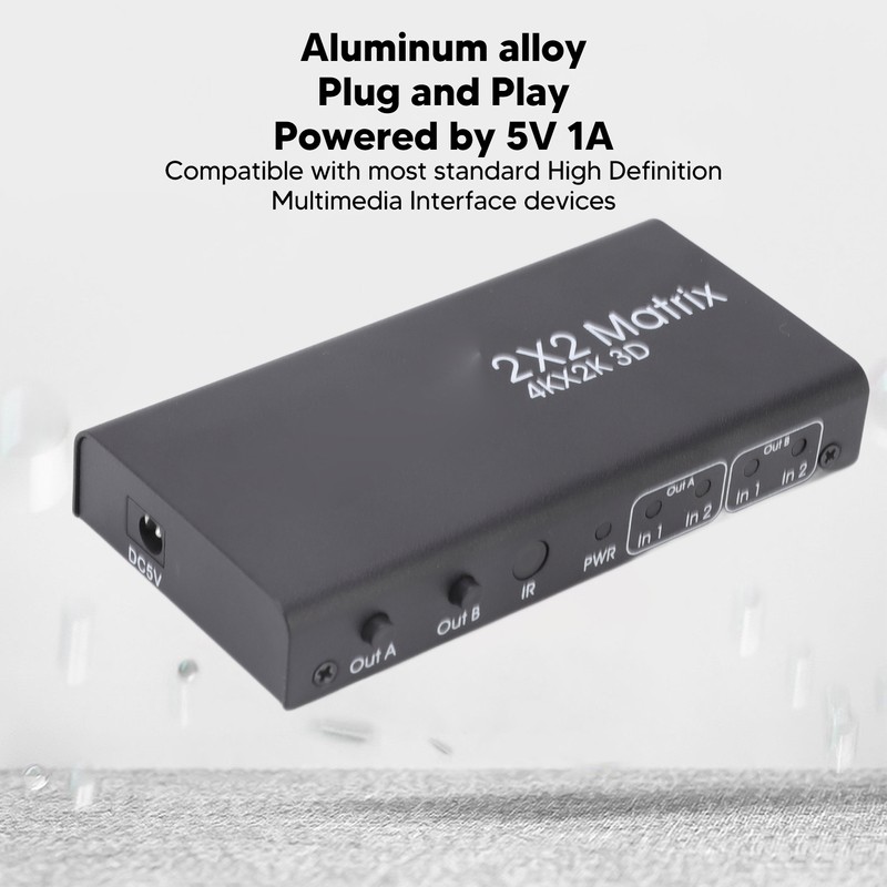 HD Multimedia Interface Switcher 2 in 2 Out 4K 30Hz