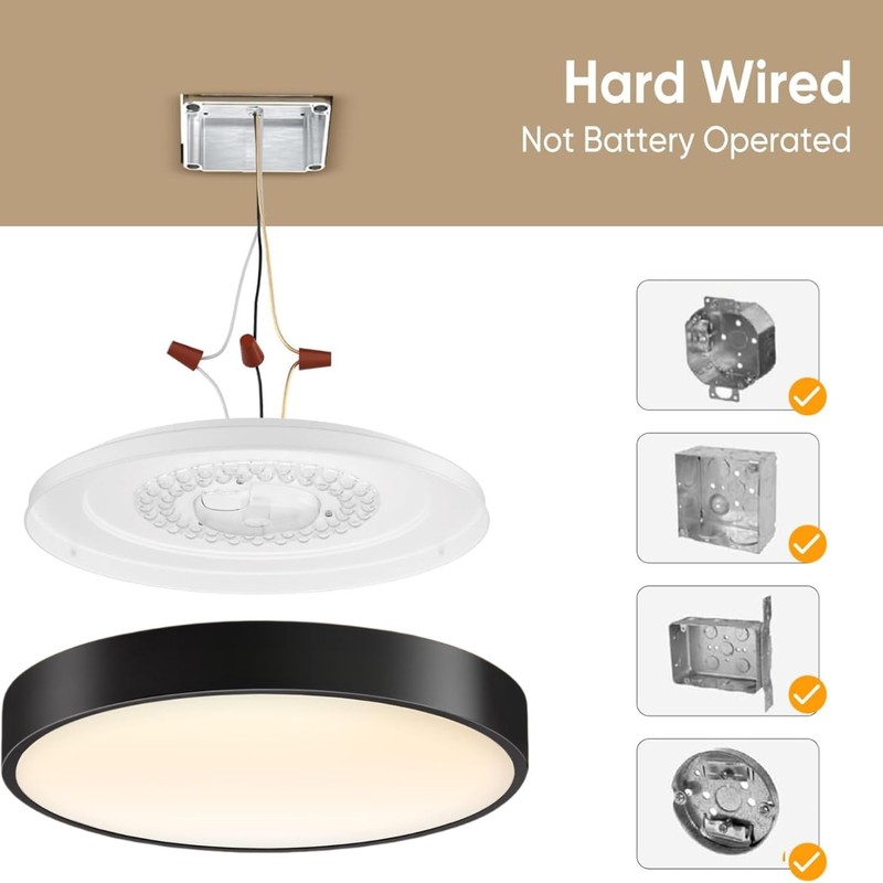 Lightania 15 Inch Flush Mount Ceiling Light with Remote Control