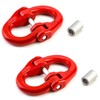 QWORK G80 Alloy Steel Coupling Link, 2 Pack, 3/8" Hammer
