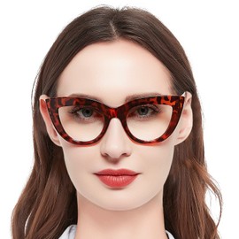 MARE AZZURO Retro Cat Eye Reading Glasses Women Large Frame Readers 100 125 150 175 200 225 250 275 300 350 400 500 600 (Tortoise, 2.25)