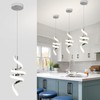 Sovinzert Modern Spiral LED Pendant Lights Kitchen Island, 22W Adjustable