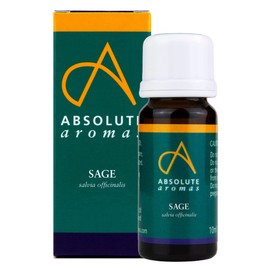Absolute Aromas Sage (salvia officinalis) Essential Oil 10ml - 100% Pure, Natural, Undiluted, Vegan and Cruelty-Free - for use by Qualified aromatherapists only