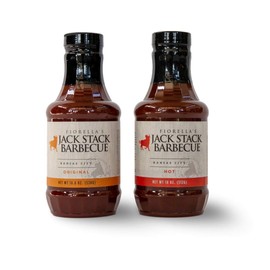 Jack Stack Barbecue Original and Hot Sauce - Kansas City BBQ Sauce 2 Pack - Hot & Original Smoked KC BBQ Sauce (2, 18oz Bottles)