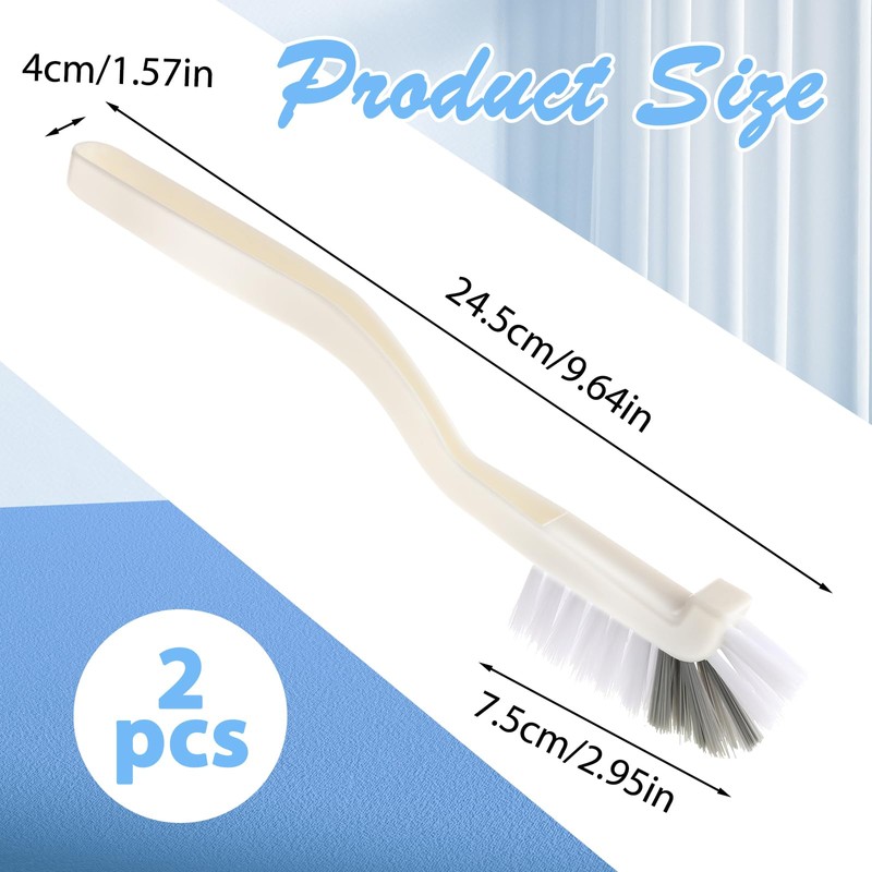 Abeillo 2Pcs Small Washing Up Brush, Small Bottle Brushes Kitchen