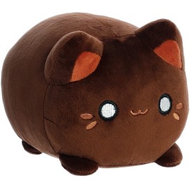 Aurora® Enchanting Tasty Peach® Kona Coffee Meowchi Stuffed Animal - Bright & Colorful Design - Showpiece Plush - Brown 7 Inches