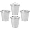 MAGICLULU 4 Pcs Mini Trash Can with Lid Metal Garbage