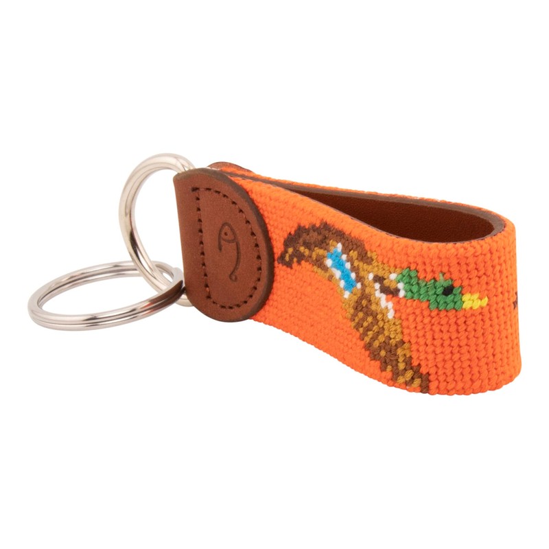 Huck Venture - Llavero de piel cosido a mano, Pato,
