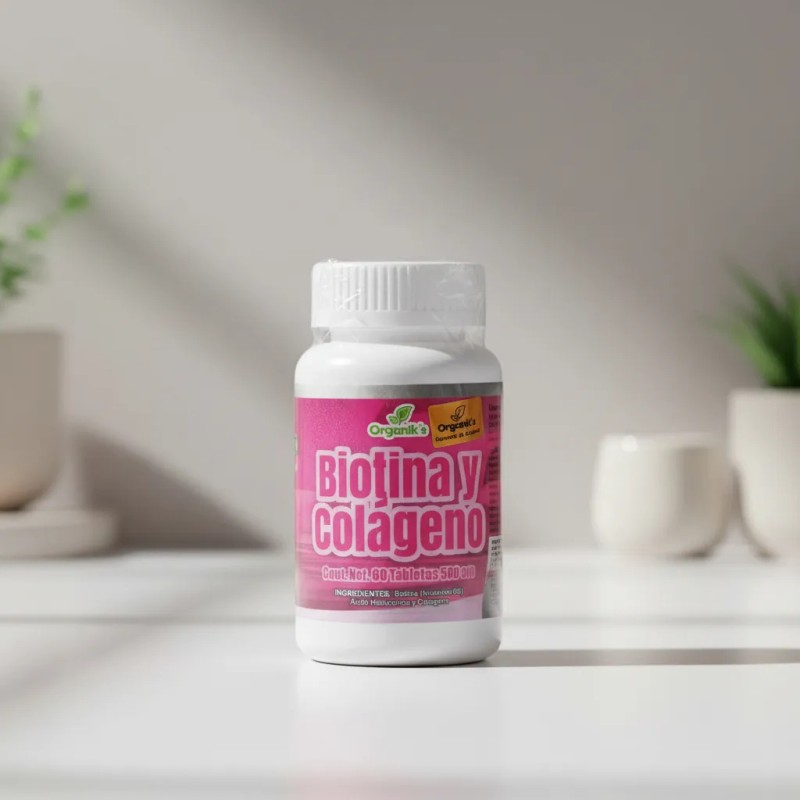 Biotina, Vitamina B8, cido Hialurnico Son 2 Frascos Sin Sabor