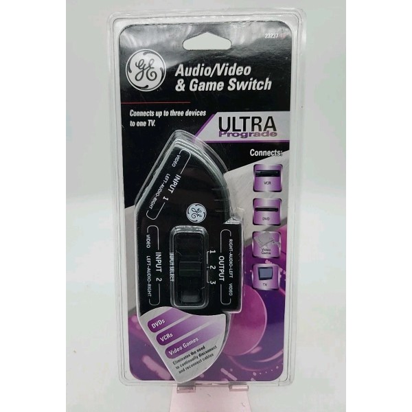 GE Audio Video & Game Switch Connect Three Devices AV23237