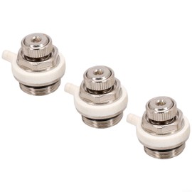1/2/3/5 Pieces 1/2 Inch Automatic Vent Opening Automatic Shut-Off Self Bleeding Radiator Valve for All Conventional Radiators with 1/2" Thread (Pack of 3)