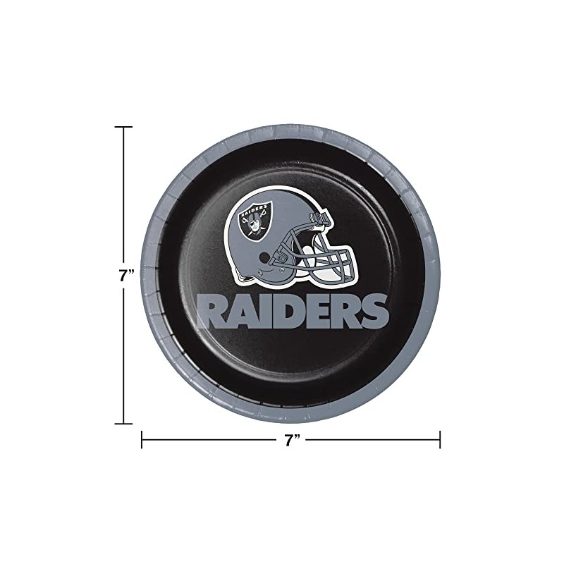 Trendware Las Vegas Raiders Dessert Plates, 24 Count