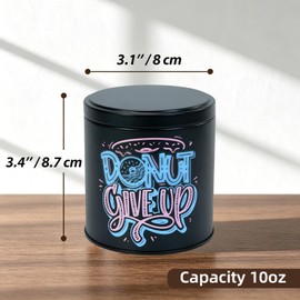12 Pack Inspirational Black Candle Tins with Lids, 10 oz Empty Metal Tin Jars for Candle Making, Decorative Containers for DIY Crafts, Gifts & Small Business