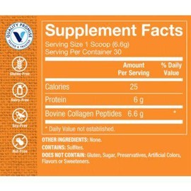 The Vitamin Shoppe Collagen Peptides Grass-Fed Powder - Healthy Hair, Skin, Nails, Bones & Joints - Unflavored (7 oz. / 30 Servings)