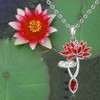 Birth Flower Necklace July Birthstone Water Lily Necklace Lotus Flower