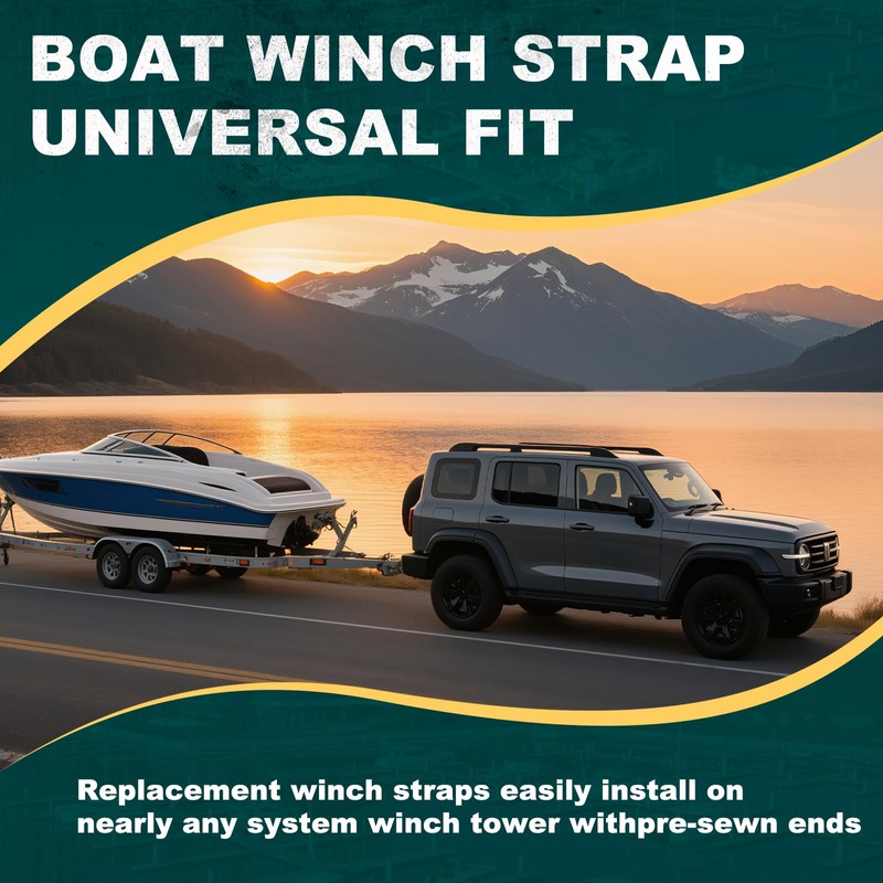 Boat Winch Strap with Hook 2" x 20' – 11,000