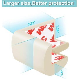 8 PCS Baby Proofing Corner Guards,Safety Pre-Taped Rubber Foam Furniture Bumper for Fireplace,Soft Rubber Foam Cushion Covers, Baby Child Proofing Pads, Table Corner Protectors(White)