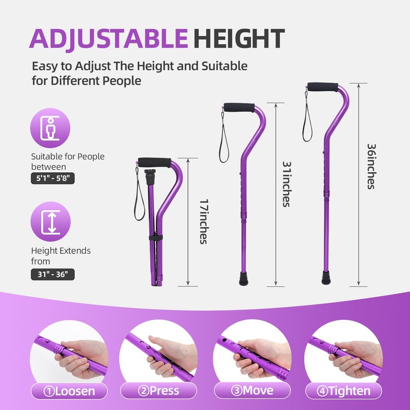 BeneCane Walking Cane for Men & Women Adjustable Cane with