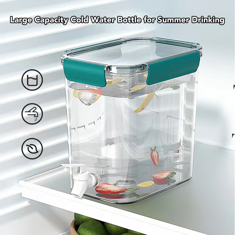 Refrigerator Cold Kettle 3.5L with Faucet Multifunctional PET Economical Practical