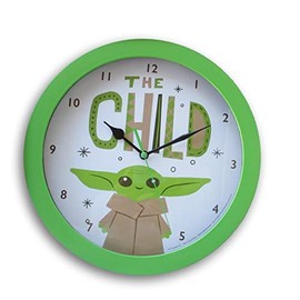 Summer Decor The Mandalorian Baby Grogu Analog Wall Clock - 9.5 Inch Diameter (The Child)