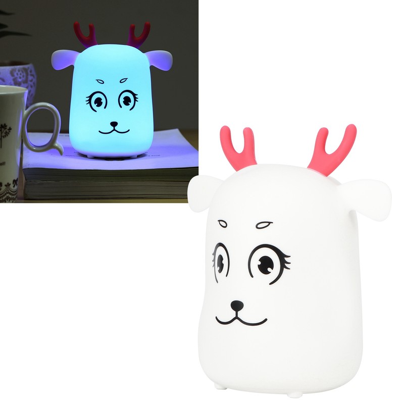 Innovative Cute Deer shaped Silicone Night Light USB Rechargeable Pat