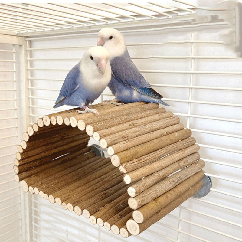 Bird Wood Hammock Tent Arch Bridge Shape Wooden Parrot Snuggle