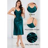 ALCEA ROSEA Women's V Neck Long Satin Slip Dress Adjustable