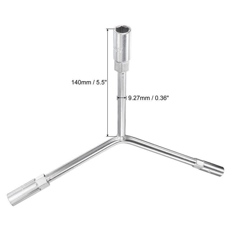 uxcell Y Type 3 Way Hex Socket Wrench, 8mm 10mm