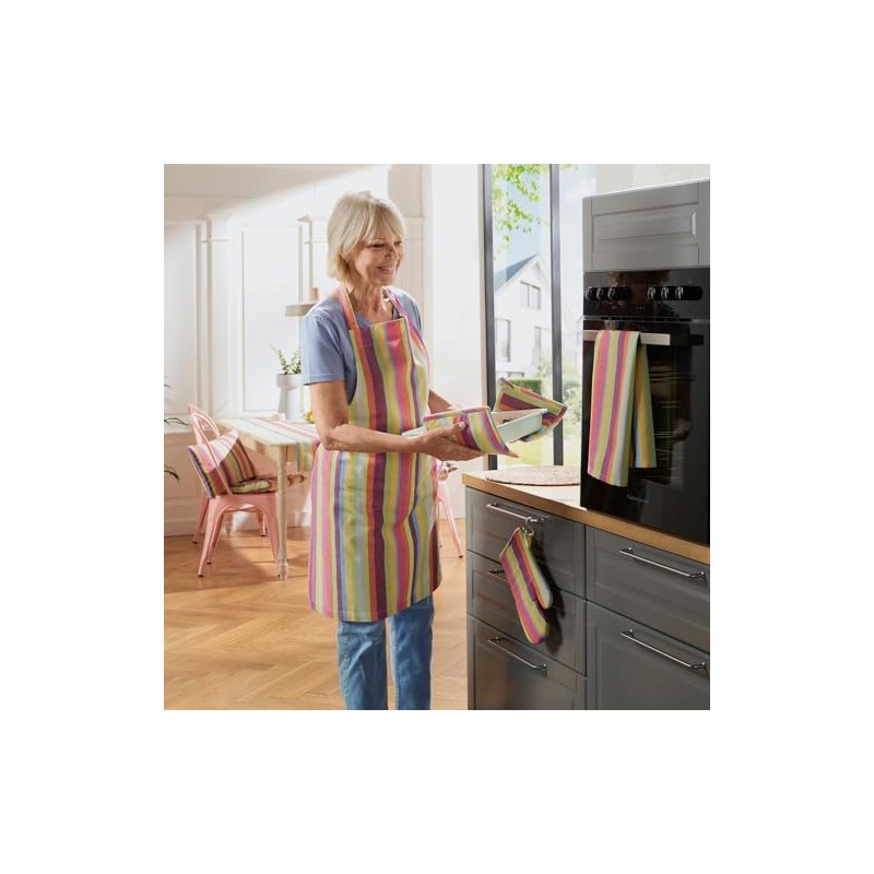 REDBEST Pot Holder Stripes Pack of 2 Cotton Colourful Size