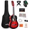 ADM Beginner Acoustic Classical Guitar Nylon Strings Wooden Guitar Bundle