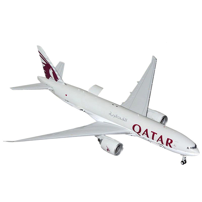 DCD Boeing 777F Commercial Aircraft 'Qatar Cargo' (A7-BFT) Gray Tail