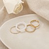 HUASAI Gold Pearl Rings for Women Stackable Pearl Ring Dainty