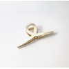 (4 types) Glossy gold point hair pin Snow / (4종)