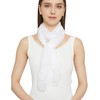 PANTONIGHT Long Chiffon Sheer Scarf For womens (073 white)