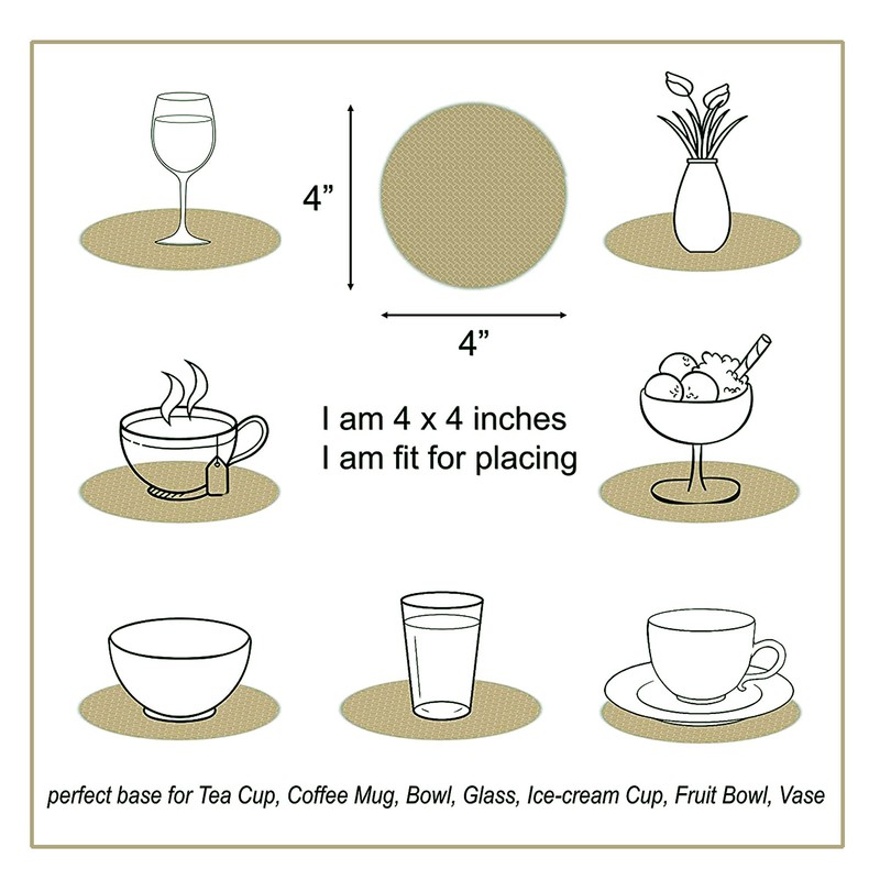 Jute Coaster C013, Handmade Coaster Set, Round Design Coasters C013