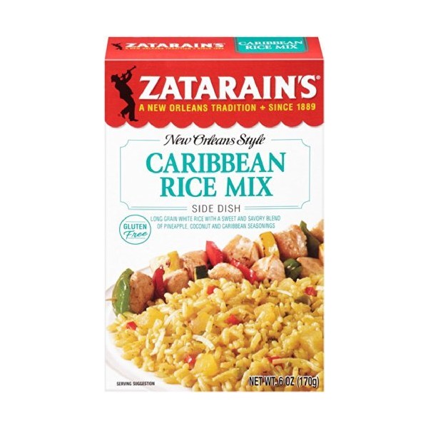 Zatarain's, New Orleans Style, Caribbean Rice Mix, 6oz Box (Pack of 6)