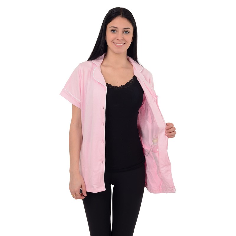 USBD Post Mastectomy Surgery Recovery Shirt (Pink, Medium)